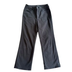 Athleta Flex Kick Flare Black Stretch Jeans Size 8